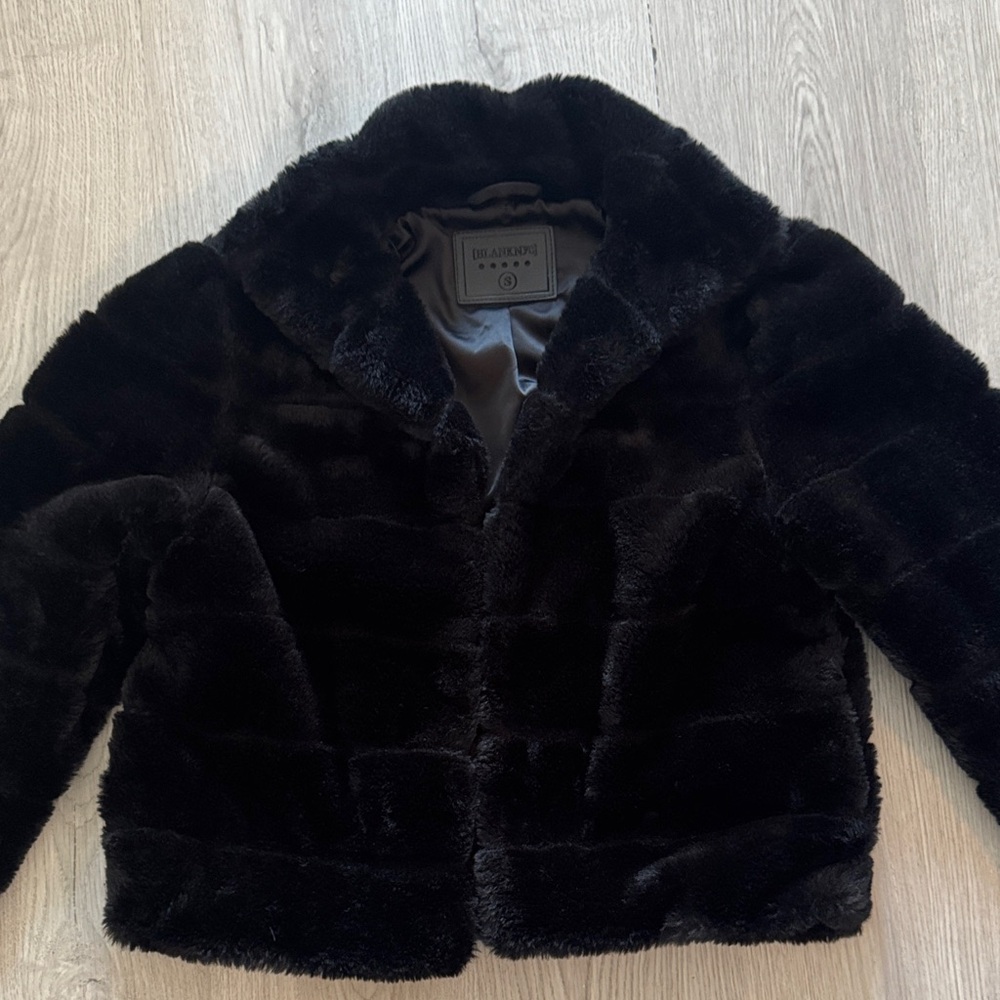 BLANK NYC Black Faux Fur Jacket